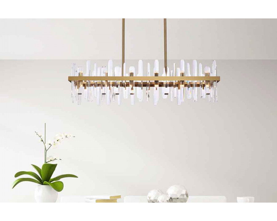 Elegant Chandelier - Satin Gold, L 42" (2200G42SG)