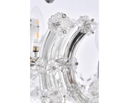 Elegant Maria Theresa 4 Light Flush Mount - Chrome, L 18" (2800F18C-RC)