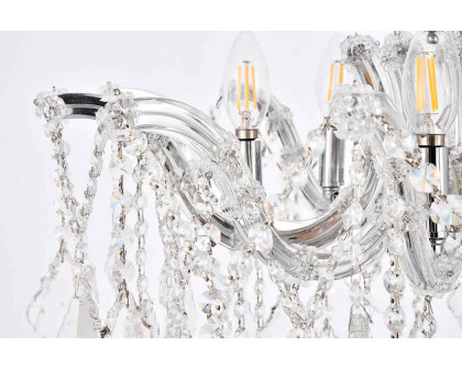 Elegant Maria Theresa 4 Light Flush Mount - Chrome, L 24" (2800F24C-EC)