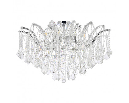 Elegant Maria Theresa 4 Light Flush Mount - Chrome, L 36" (2800F36C-RC)