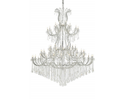 Elegant Maria Theresa 41 Light Chandelier - Chrome, L 96" (2800G120C-RC)