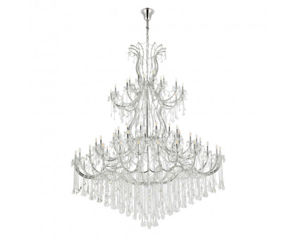 Elegant Maria Theresa 41 Light Chandelier - Chrome, L 96" (2800G120C-RC)