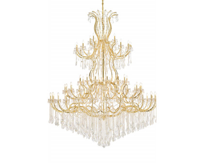 Elegant Maria Theresa 41 Light Chandelier - Gold, L 96" (2800G120G-RC)