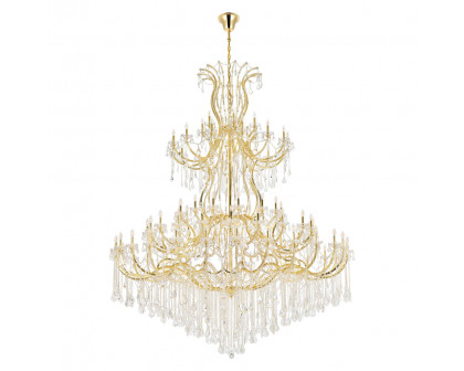 Elegant Maria Theresa 41 Light Chandelier - Gold, L 96" (2800G120G-RC)