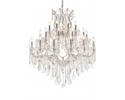 Elegant Maria Theresa 41 Light Chandelier - Chrome, L 44" (2800G44C-RC)