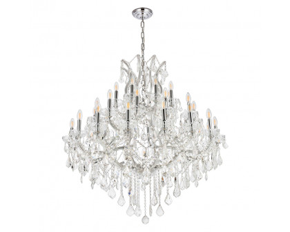 Elegant Maria Theresa 41 Light Chandelier - Chrome, L 44" (2800G44C-RC)