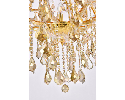 Elegant Maria Theresa 41 Light Chandelier - Gold/Golden Teak, L 44" (2800G44G-GT-RC)