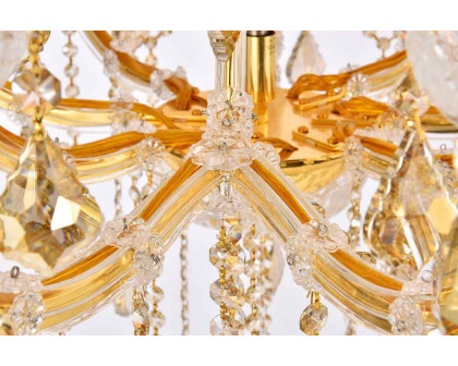 Elegant Maria Theresa 41 Light Chandelier - Gold/Golden Teak, L 44" (2800G44G-GT-RC)