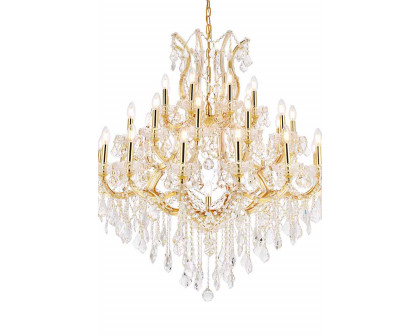 Elegant Maria Theresa 41 Light Chandelier - Gold, L 44" (2800G44G-RC)