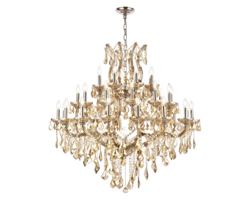 Elegant Maria Theresa 41 Light Chandelier - Golden Teak, L 44" (2800G44GT-GT-RC)