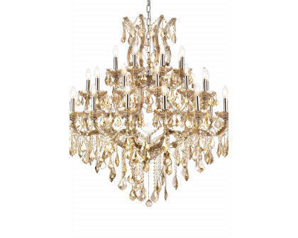 Elegant Maria Theresa 41 Light Chandelier - Golden Teak, L 44" (2800G44GT-GT-RC)