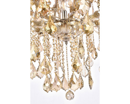 Elegant Maria Theresa 41 Light Chandelier - Golden Teak, L 44" (2800G44GT-GT-RC)