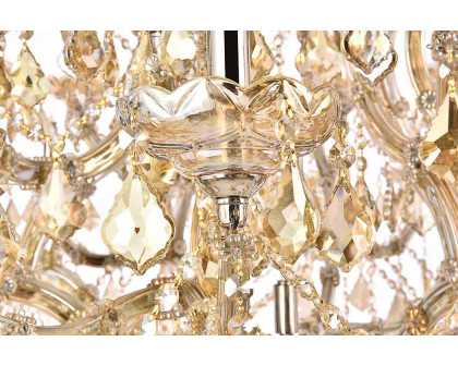 Elegant Maria Theresa 41 Light Chandelier - Golden Teak, L 44" (2800G44GT-GT-RC)