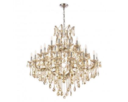 Elegant Maria Theresa 41 Light Chandelier - Golden Teak, L 44" (2800G44GT-GT-RC)