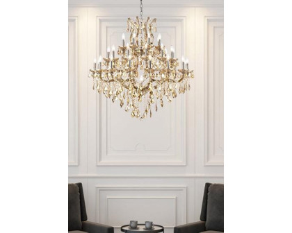 Elegant Maria Theresa 41 Light Chandelier - Golden Teak, L 44" (2800G44GT-GT-RC)