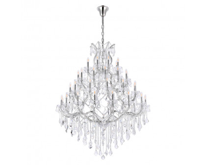 Elegant Maria Theresa 41 Light Chandelier - Chrome, L 46" (2800G46C-RC)