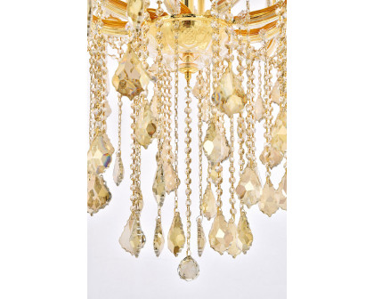 Elegant Maria Theresa 41 Light Chandelier - Gold/Golden Teak, L 46" (2800G46G-GT-RC)