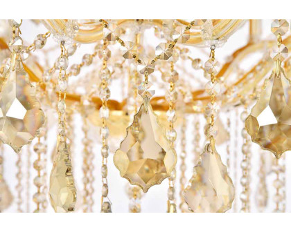 Elegant Maria Theresa 41 Light Chandelier - Gold/Golden Teak, L 46" (2800G46G-GT-RC)