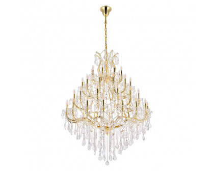 Elegant Maria Theresa 41 Light Chandelier - Gold, L 46" (2800G46G-RC)