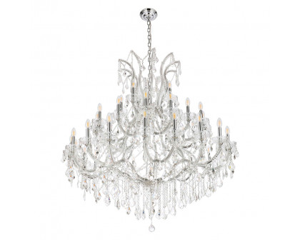 Elegant Maria Theresa 41 Light Chandelier - Chrome, L 52" (2800G52C-RC)