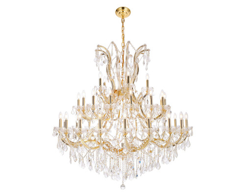 Elegant Maria Theresa 41 Light Chandelier - Gold, L 52" (2800G52G-RC)