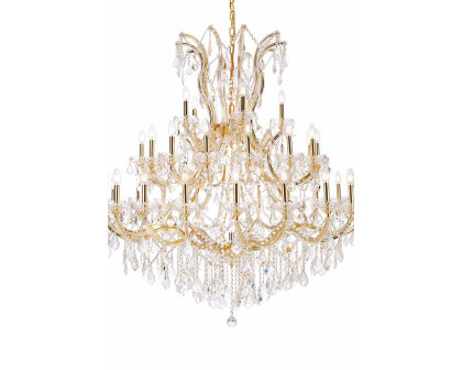 Elegant Maria Theresa 41 Light Chandelier - Gold, L 52" (2800G52G-RC)