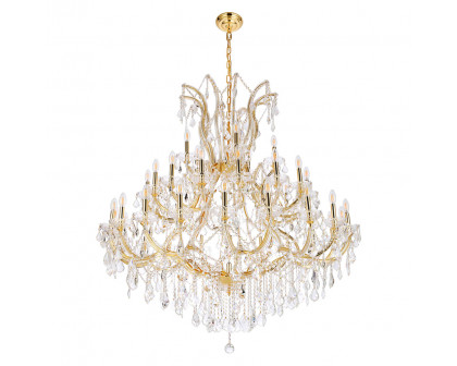 Elegant Maria Theresa 41 Light Chandelier - Gold, L 52" (2800G52G-RC)