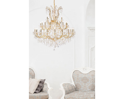 Elegant Maria Theresa 41 Light Chandelier - Gold, L 52" (2800G52G-RC)