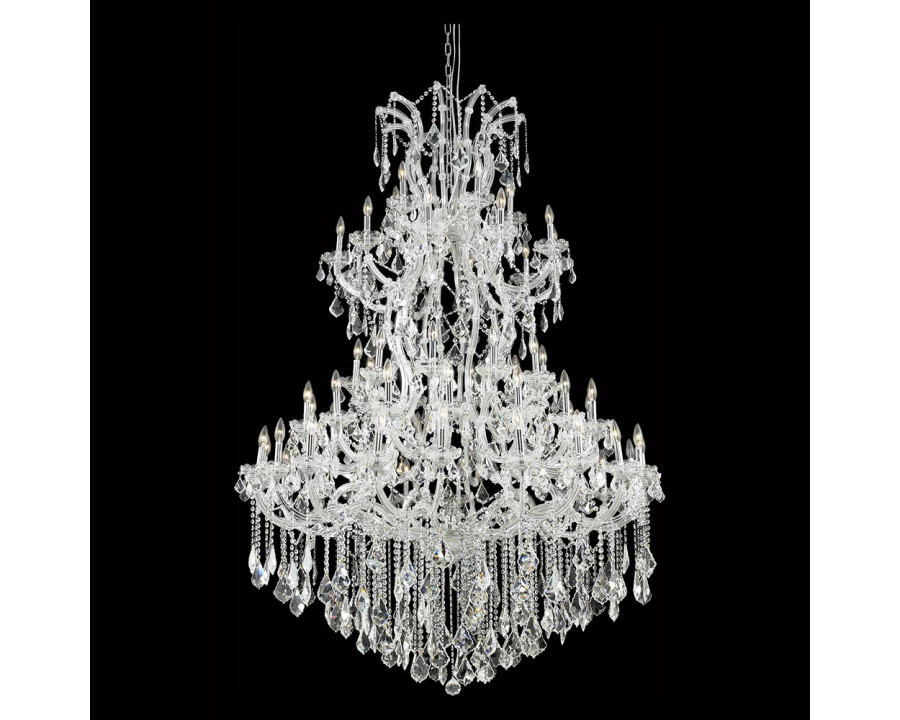 Elegant Maria Theresa 41 Light Chandelier - Chrome, L 54" (2800G54C-RC)