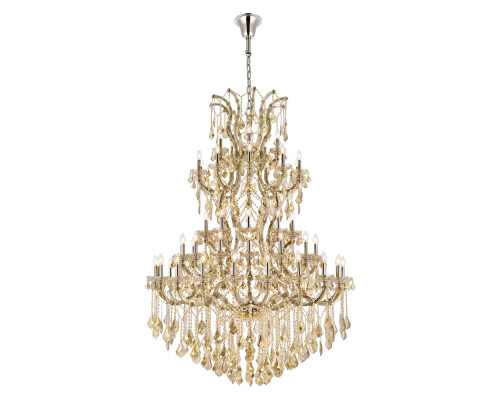 Elegant Maria Theresa 41 Light Chandelier - Golden Teak, L 54" (2800G54GT-GT-RC)