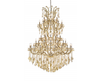 Elegant Maria Theresa 41 Light Chandelier - Golden Teak, L 54" (2800G54GT-GT-RC)