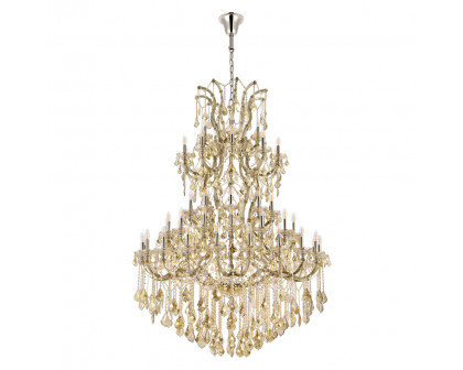 Elegant Maria Theresa 41 Light Chandelier - Golden Teak, L 54" (2800G54GT-GT-RC)