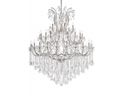 Elegant Maria Theresa 41 Light Chandelier - Chrome, L 60" (2800G60C-RC)