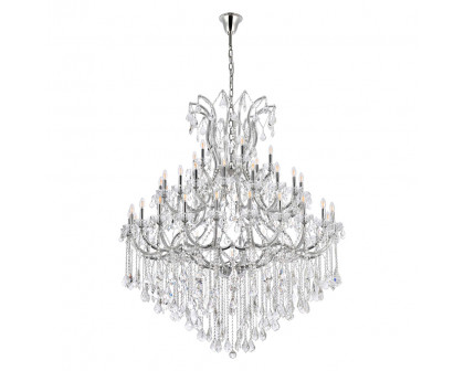 Elegant Maria Theresa 41 Light Chandelier - Chrome, L 60" (2800G60C-RC)