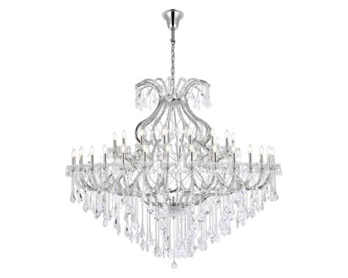 Elegant Maria Theresa 41 Light Chandelier - Chrome, L 72" (2800G72C-RC)