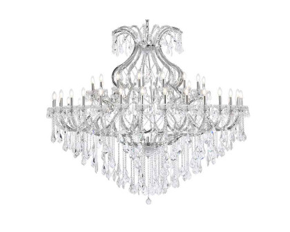 Elegant Maria Theresa 41 Light Chandelier - Chrome, L 72" (2800G72C-RC)