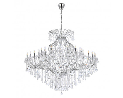 Elegant Maria Theresa 41 Light Chandelier - Chrome, L 72" (2800G72C-RC)