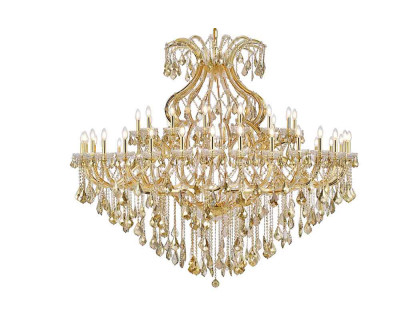 Elegant Maria Theresa 41 Light Chandelier - Gold/Golden Teak, L 72" (2800G72G-GT-RC)