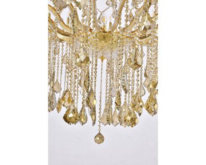 Elegant Maria Theresa 41 Light Chandelier - Gold/Golden Teak, L 72" (2800G72G-GT-RC)