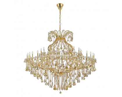 Elegant Maria Theresa 41 Light Chandelier - Gold/Golden Teak, L 72" (2800G72G-GT-RC)