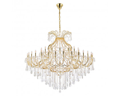 Elegant Maria Theresa 41 Light Chandelier - Gold, L 72" (2800G72G-RC)