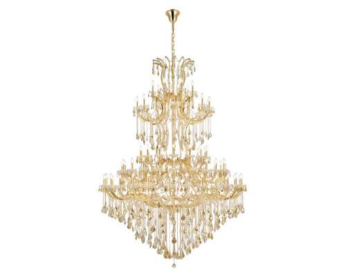 Elegant Maria Theresa 41 Light Chandelier - Gold/Golden Teak, L 72" (2800G96G-GT-RC)