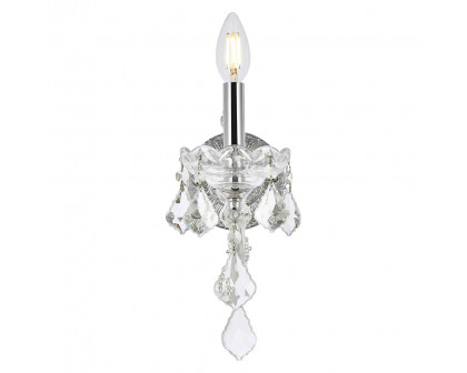 Elegant Maria Theresa 2 Light Wall Sconce - Chrome, L 12" (2800W1C-RC)