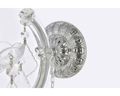 Elegant Maria Theresa 2 Light Wall Sconce - Chrome, L 12" (2800W1C-RC)