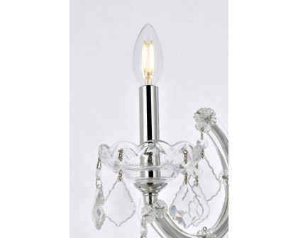 Elegant Maria Theresa 2 Light Wall Sconce - Chrome, L 12" (2800W1C-RC)