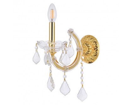 Elegant Maria Theresa 2 Light Wall Sconce - Gold, L 12" (2800W1G-RC)