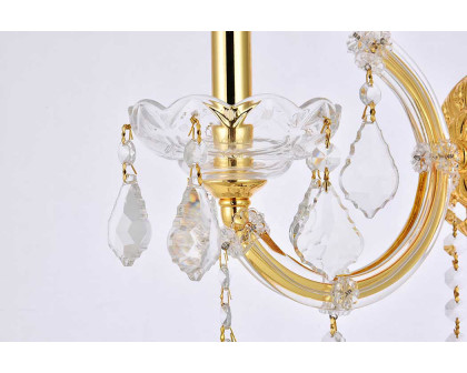 Elegant Maria Theresa 2 Light Wall Sconce - Gold, L 12" (2800W1G-RC)