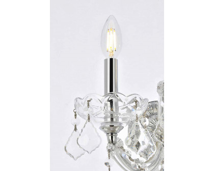 Elegant Maria Theresa 2 Light Wall Sconce - Chrome/EC, L 16" (2800W2C-EC)