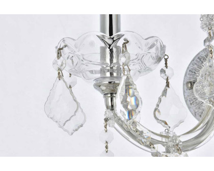 Elegant Maria Theresa 2 Light Wall Sconce - Chrome/EC, L 16" (2800W2C-EC)