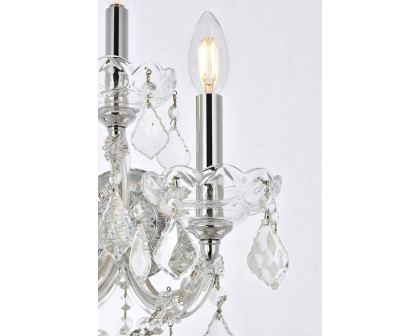 Elegant Maria Theresa 2 Light Wall Sconce - Chrome, L 19" (2800W3C-RC)